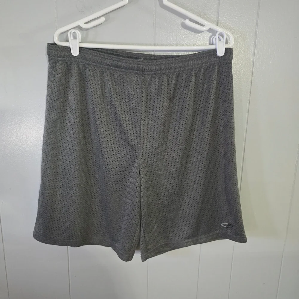 C9 by Champion Mesh Athletic Shorts‎ Mens L Gray Elastic Waist Drawstring